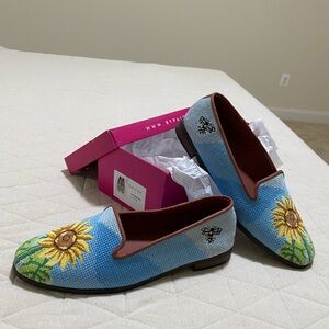 By Paige Sunflower Embroidered Loafers